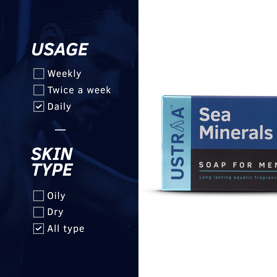 Ustraa Soap Sea Minerals, 100g
