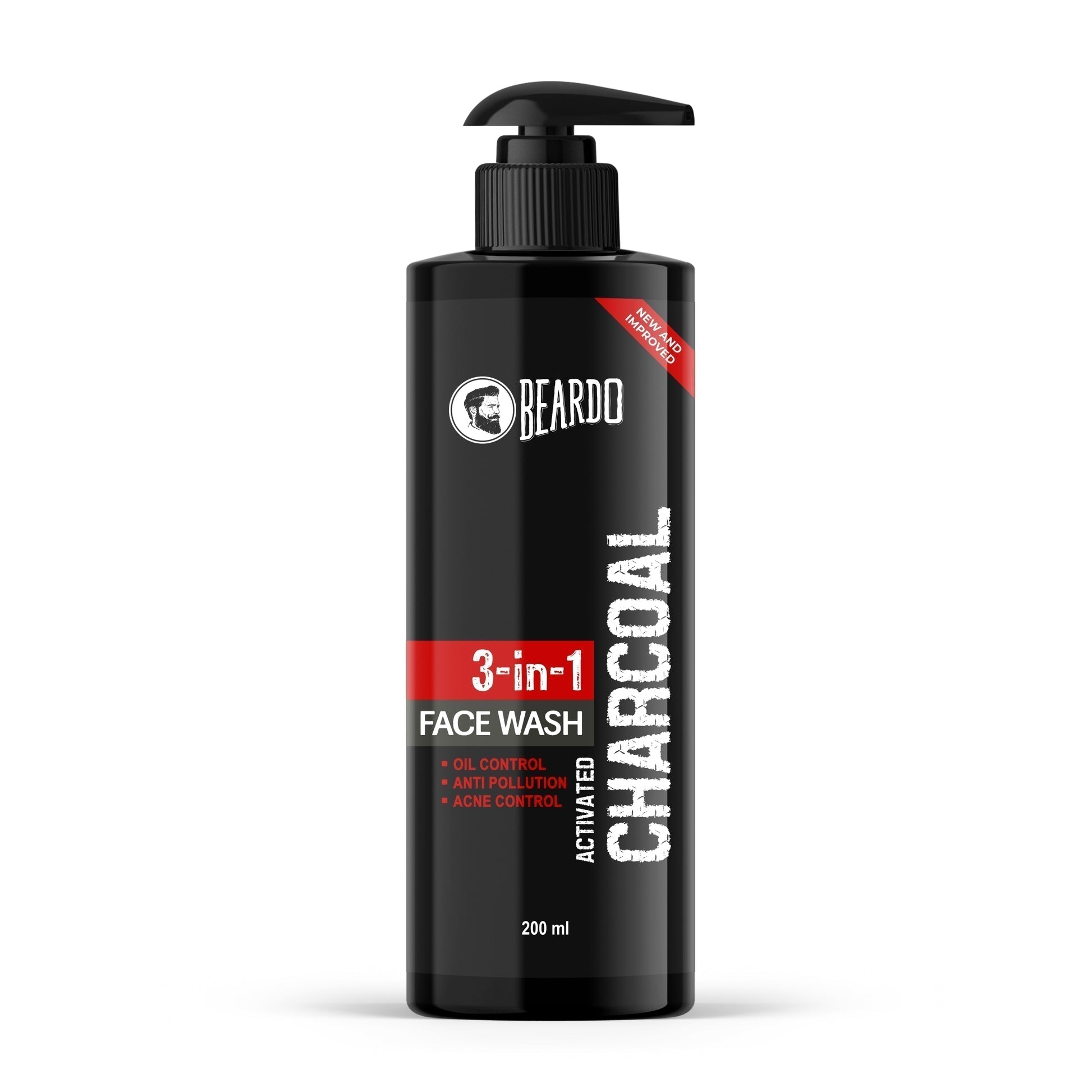 Beardo Activated Charcoal Face Wash 100ml Bottle