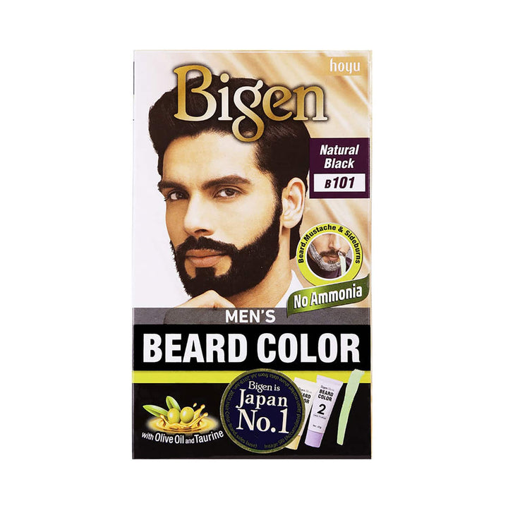 Bigen Men's Beard Color B101 Natural Black 40g front view