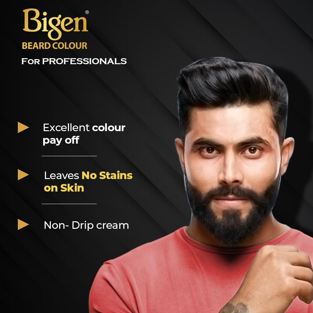 Bigen Men’s Beard Colour showing before and after results