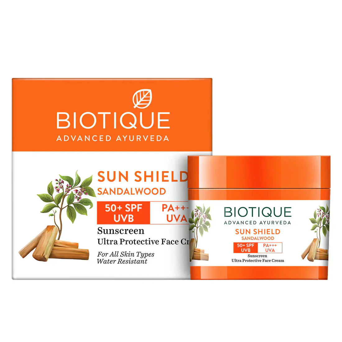Biotique SunShield Sandalwood 50+SPF 50gm - House of Ateeq