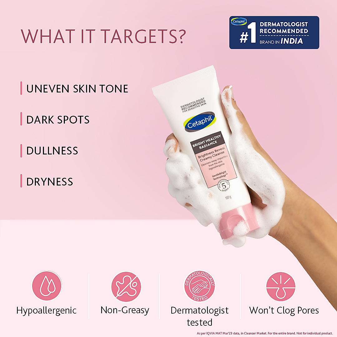 Cetaphil Bright Healthy Radiance Reveal Creamy Cleanser- (100ml)5