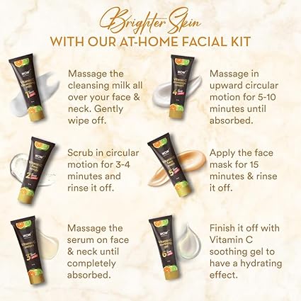 Face scrub from WOW Vitamin C Kit applied on skin