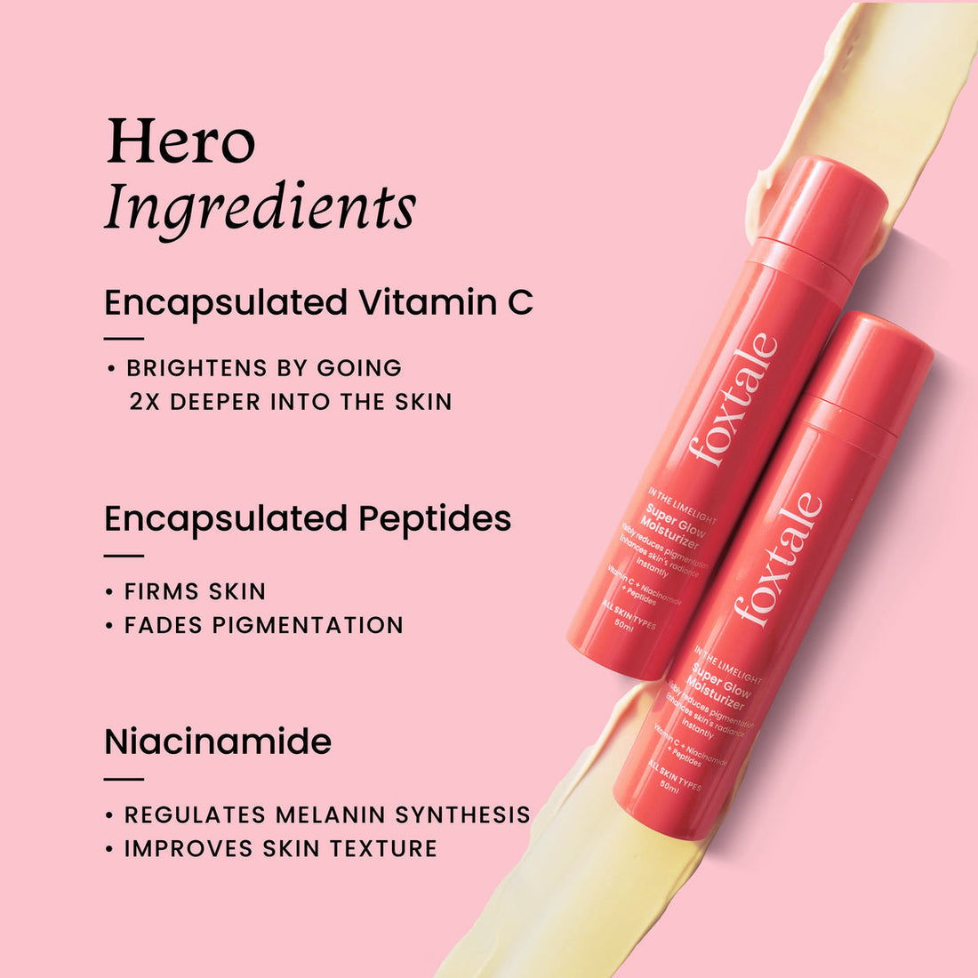 Foxtale Super Glow Moisturizer With Vitamin C, Niacinamide, & Peptides for a Long-lasting Glow, 50ml3