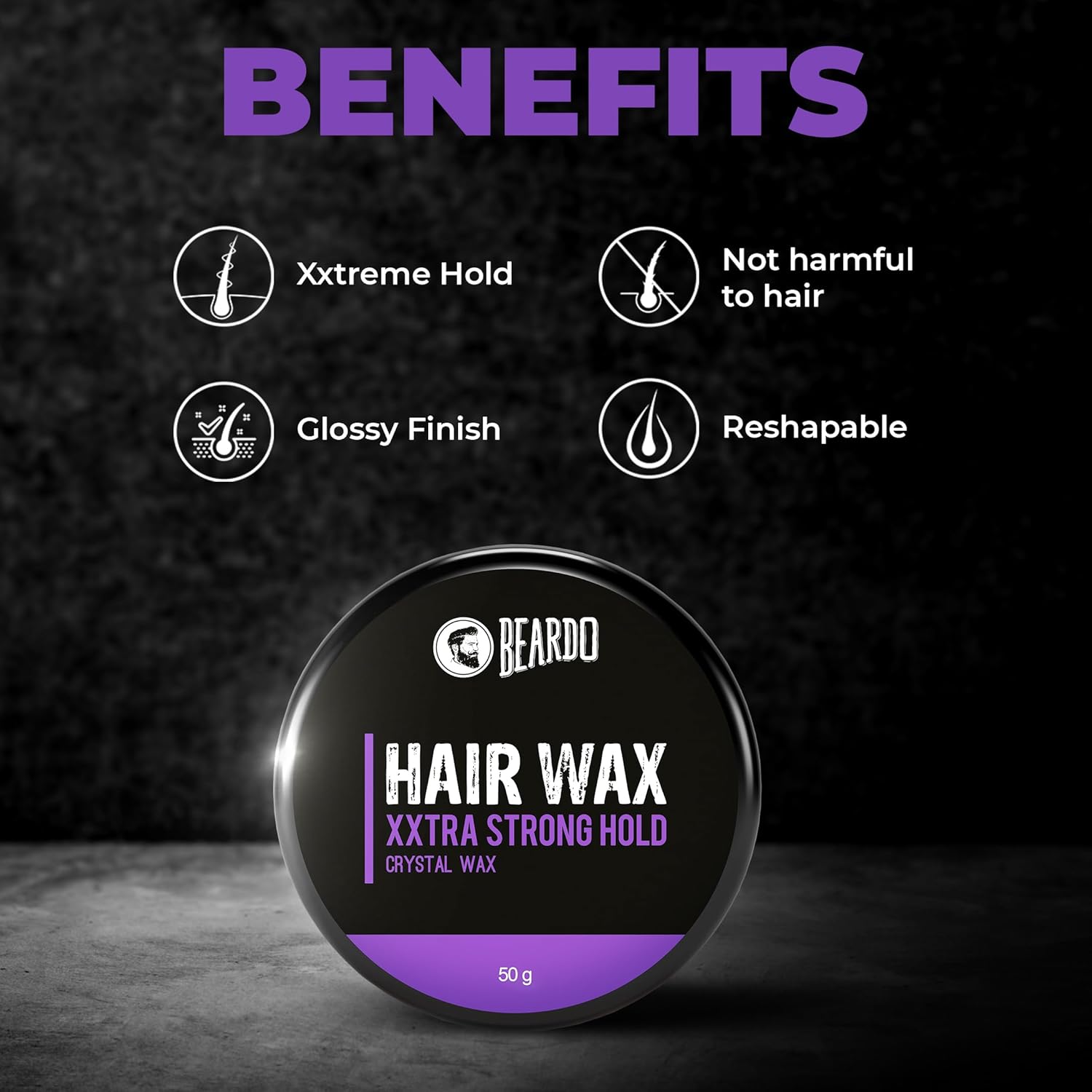Hair Wax Men | Hair Styling Wax for Glossy Finish & Shine