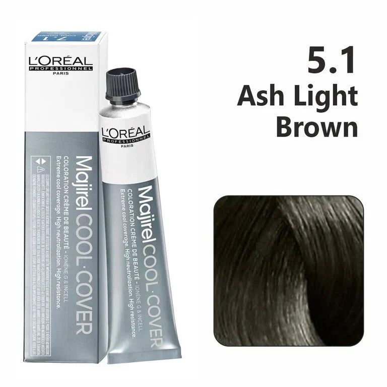 L'Oreal  Professionnel Paris - Majirel Cool Cover - 5.10 (Light Ash Brown) - Mix 1:1.5 - (49.5g) - House of Ateeq