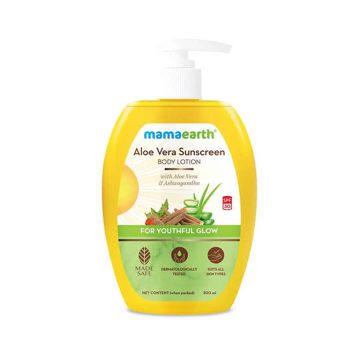 Mamaearth Aloe Vera Sunscreen Body Lotion, 300ml - House of Ateeq