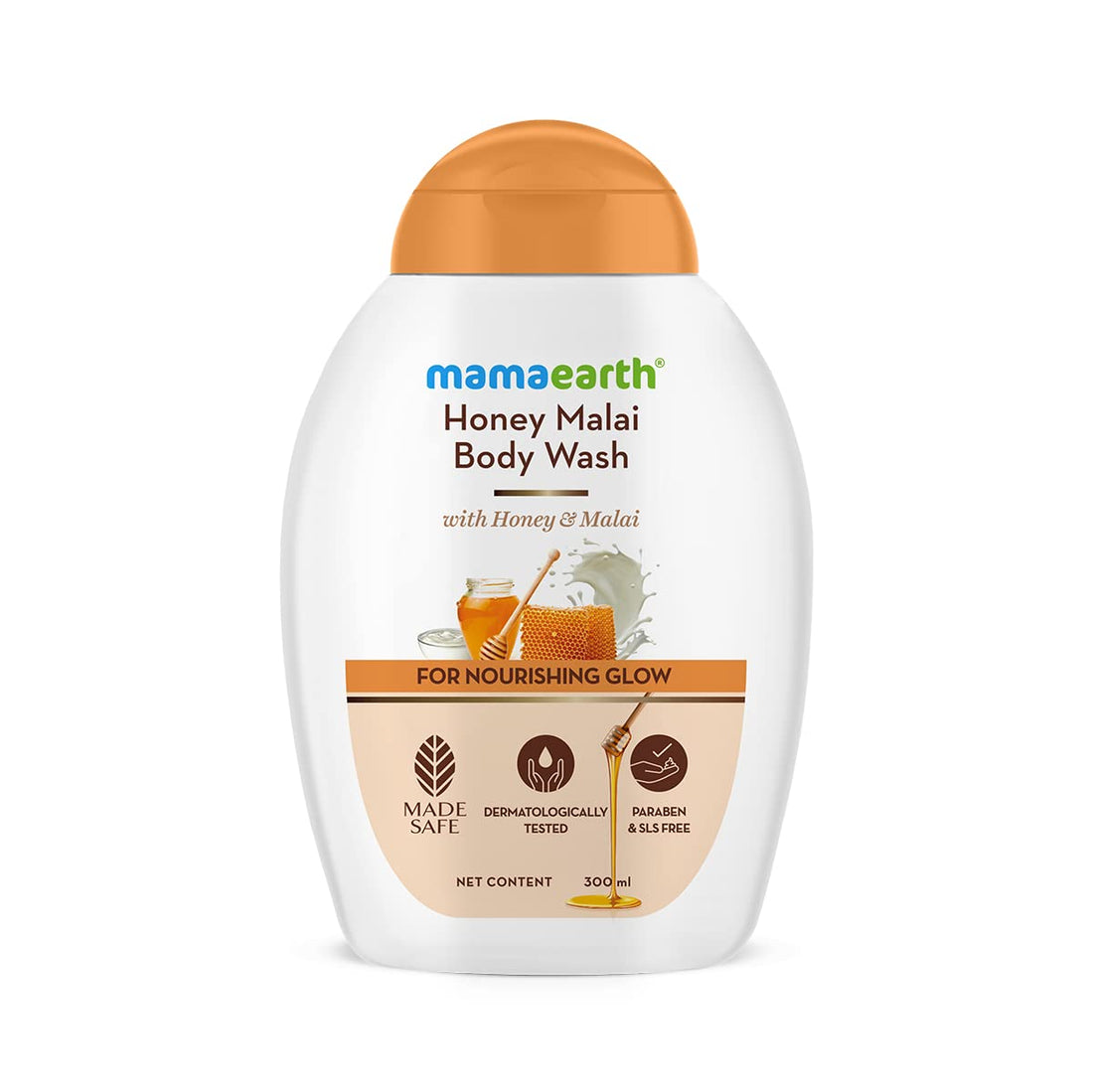 Mamaearth Honey Malai Body Wash, 300ml - House of Ateeq