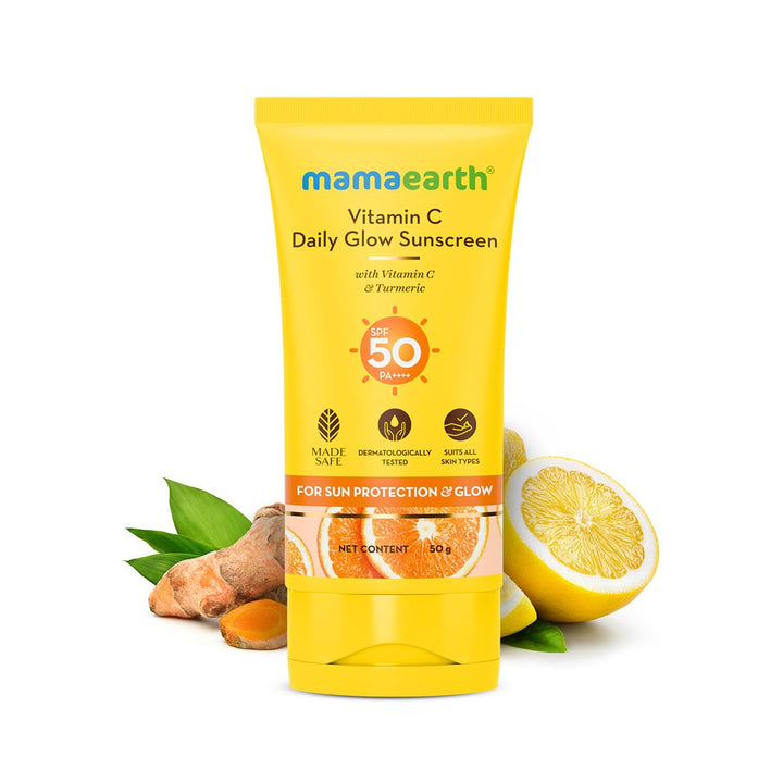 Mamaearth Vitamin C Daily Glow Sunscreen, 80g - House of Ateeq