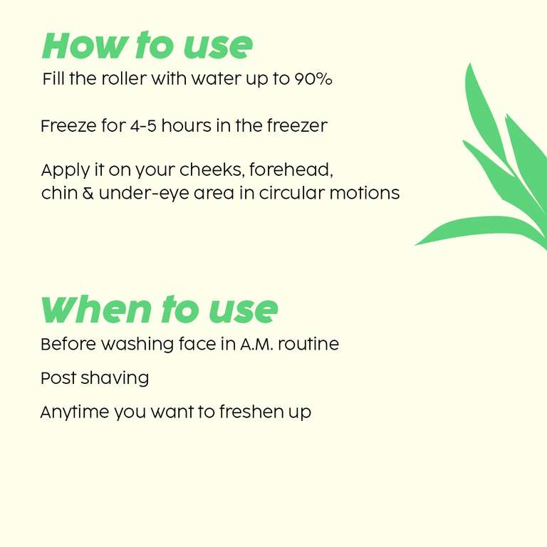 Plix Ice Roller for Skin Health, Enhances Glow, Shrink & Tighten Pores, 10g