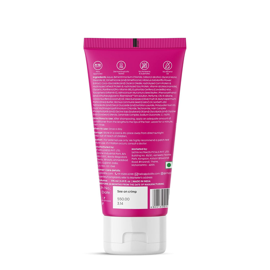 Plix Hibiscus Bond Repair Advanced Conditioner | Repairs Hair Structure & Reduces Breakage, 175ml