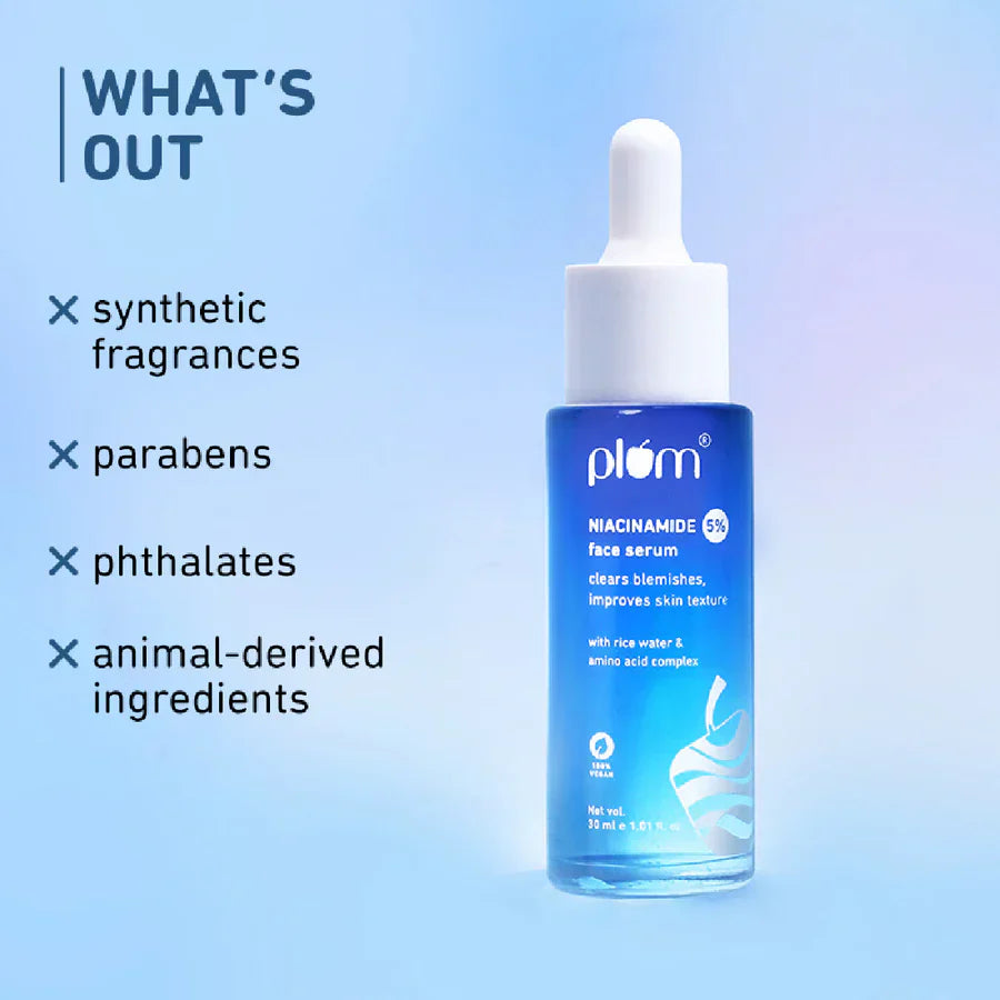 Plum 5% Niacinamide serum for skincare routine online at House of Ateeq