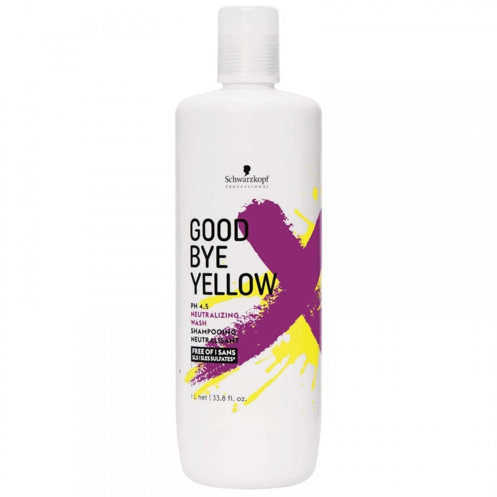 Schwarzkopf Good Bye Yellow Neutralizing Bonding Wash Shampoo - (1 Ltr) - House of Ateeq