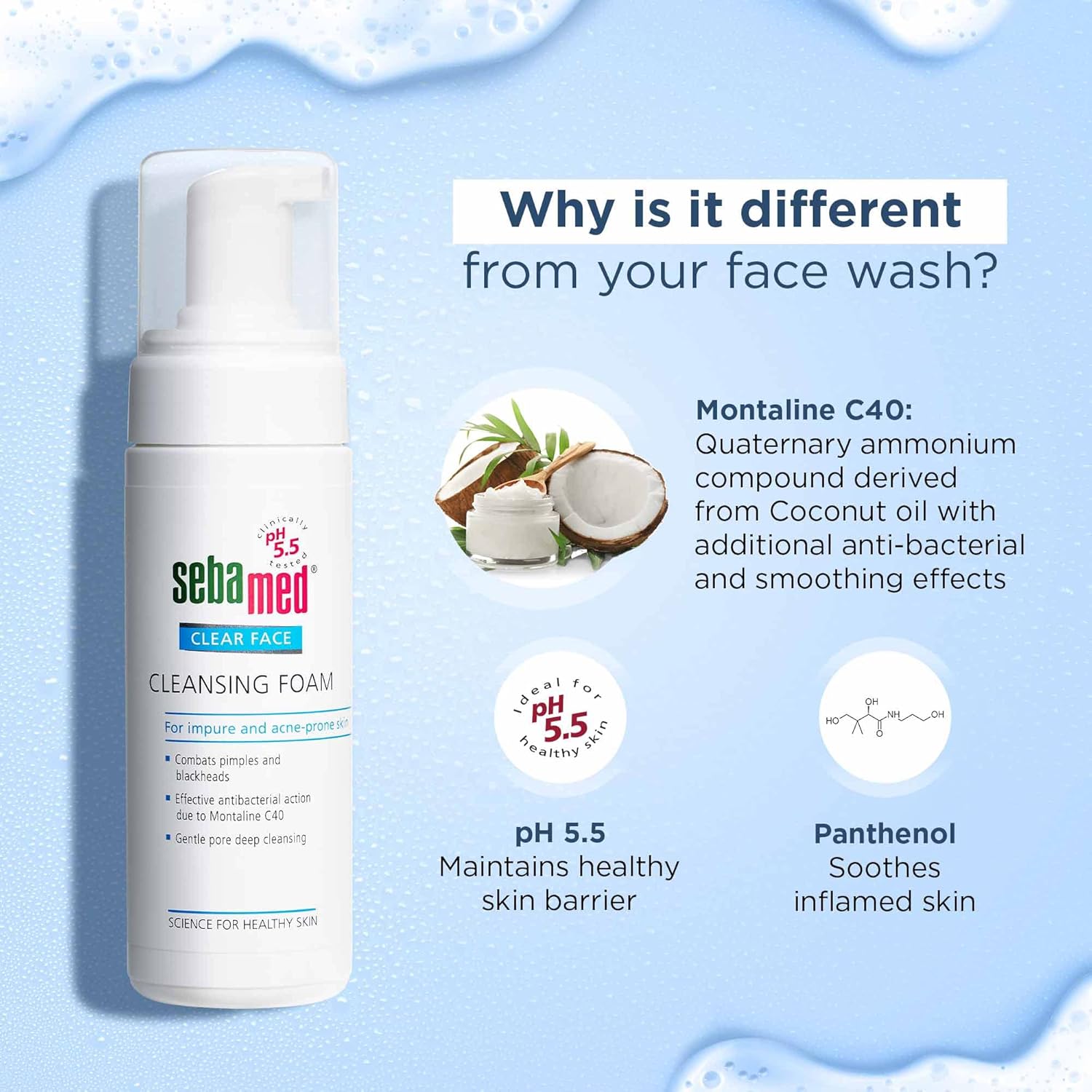 Sebamed Clear Face Cleansing Foam for Acne Prone Skin, 150ml4