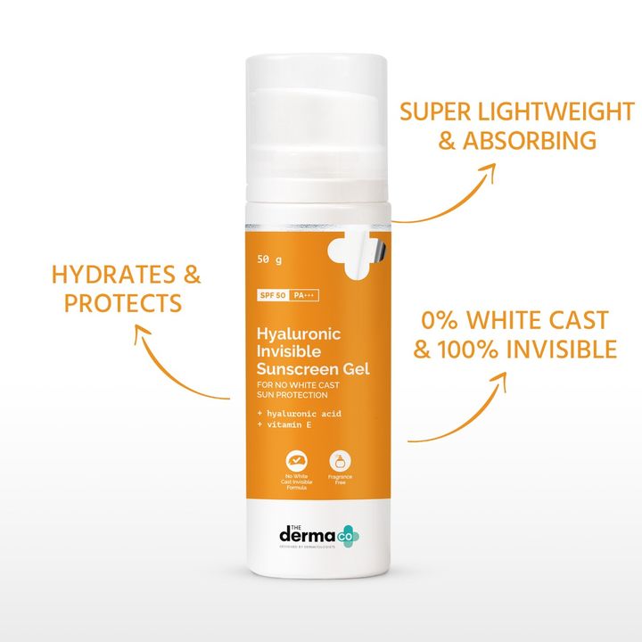 The Derma Co. The Derma Co. Hyaluronic Invisible Sunscreen Gel, 50g
