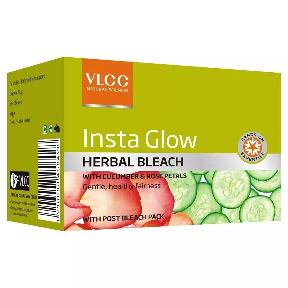 VLCC Insta Glow Herbal Bleach 27g - House of Ateeq