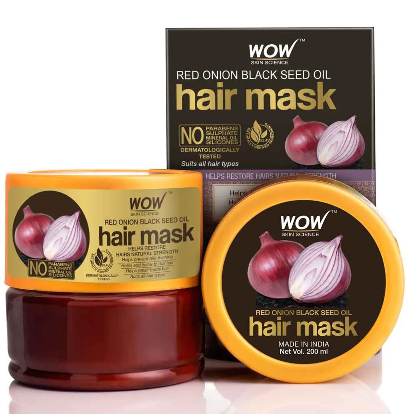 Wow Red Onion Black Seed Hair Mask, 200ml - House of Ateeq