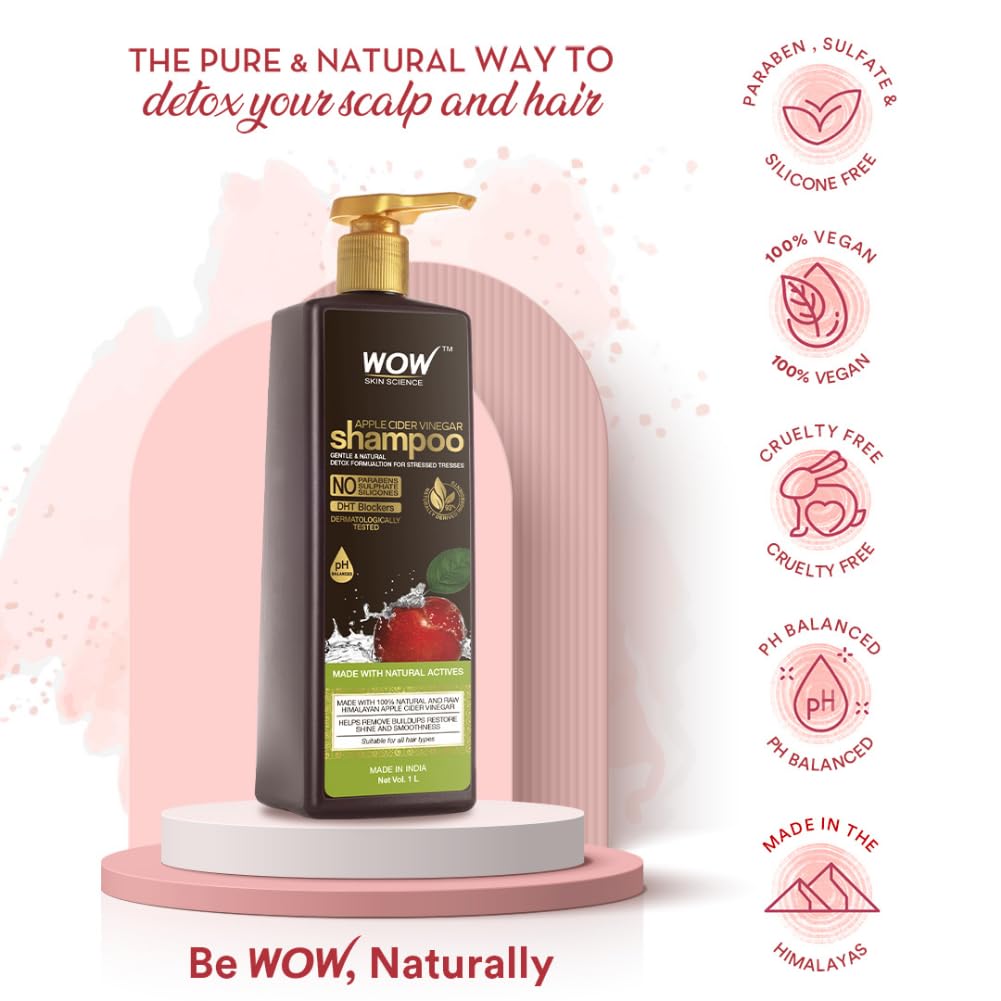 Wow Apple Cider Vinegar Shampoo,, 1000ml-6